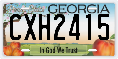 GA license plate CXH2415