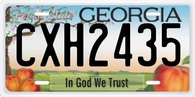 GA license plate CXH2435