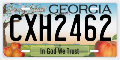 GA license plate CXH2462