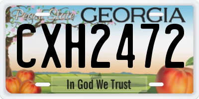 GA license plate CXH2472