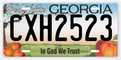 GA license plate CXH2523