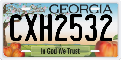 GA license plate CXH2532