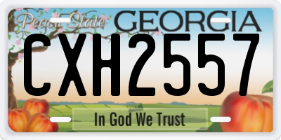 GA license plate CXH2557