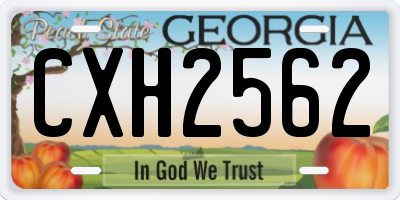 GA license plate CXH2562