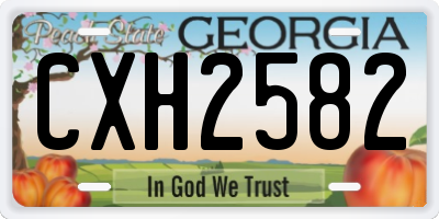 GA license plate CXH2582