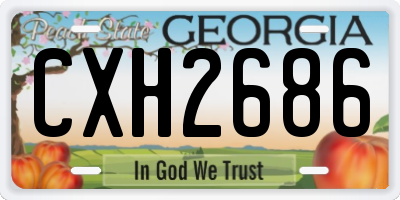 GA license plate CXH2686