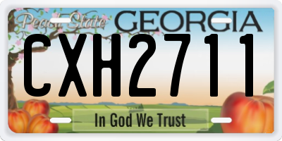 GA license plate CXH2711