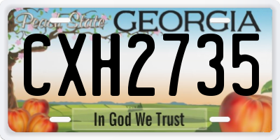 GA license plate CXH2735