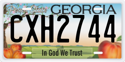 GA license plate CXH2744