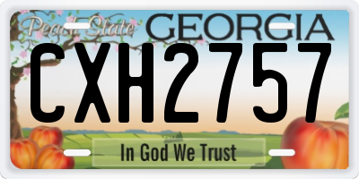 GA license plate CXH2757