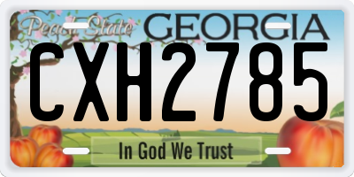 GA license plate CXH2785