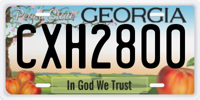 GA license plate CXH2800