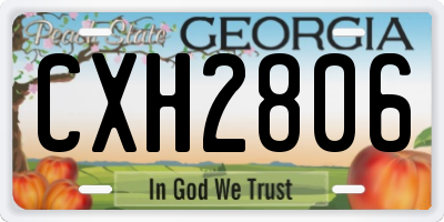GA license plate CXH2806