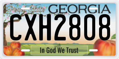 GA license plate CXH2808