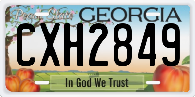 GA license plate CXH2849