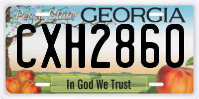 GA license plate CXH2860