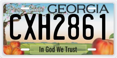GA license plate CXH2861