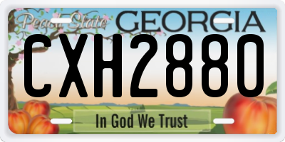 GA license plate CXH2880