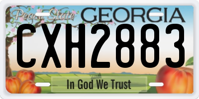 GA license plate CXH2883
