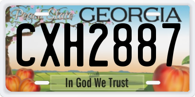 GA license plate CXH2887