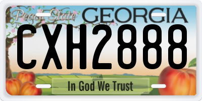 GA license plate CXH2888