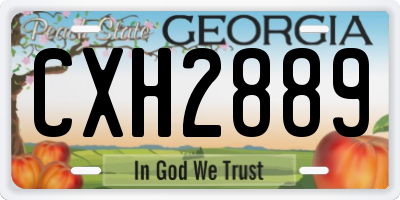 GA license plate CXH2889