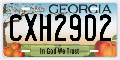 GA license plate CXH2902