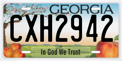 GA license plate CXH2942