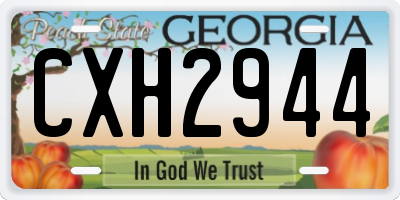 GA license plate CXH2944