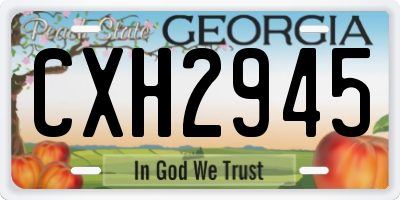 GA license plate CXH2945