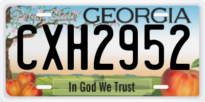 GA license plate CXH2952