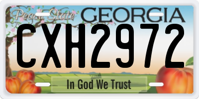 GA license plate CXH2972