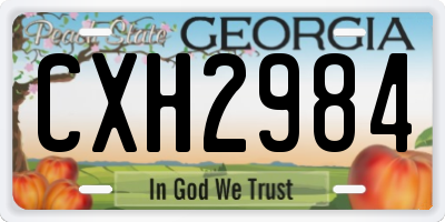 GA license plate CXH2984