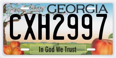 GA license plate CXH2997