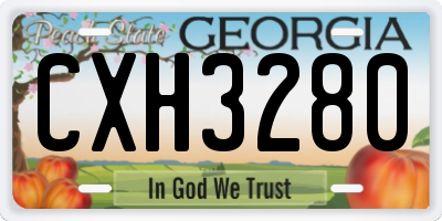 GA license plate CXH3280