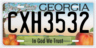 GA license plate CXH3532