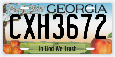 GA license plate CXH3672