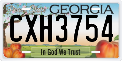 GA license plate CXH3754