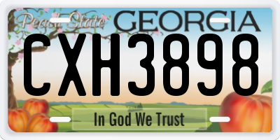 GA license plate CXH3898