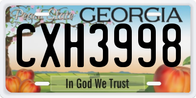 GA license plate CXH3998