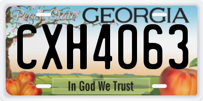 GA license plate CXH4063