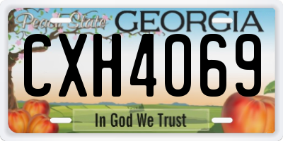 GA license plate CXH4069