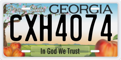 GA license plate CXH4074
