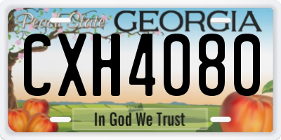 GA license plate CXH4080