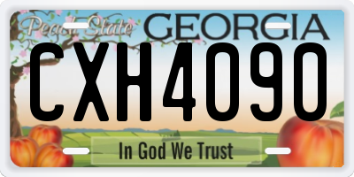 GA license plate CXH4090