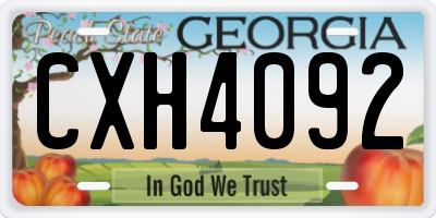 GA license plate CXH4092