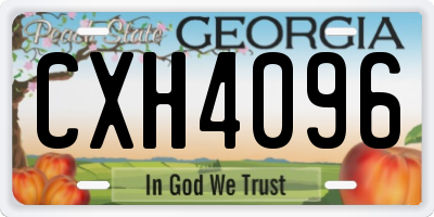 GA license plate CXH4096