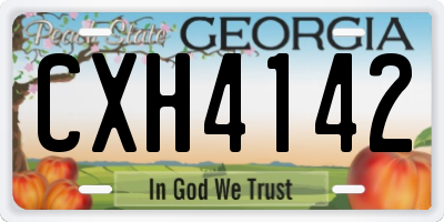 GA license plate CXH4142