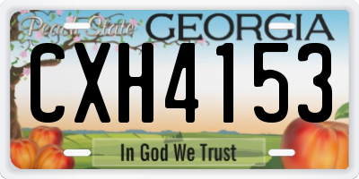 GA license plate CXH4153