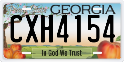 GA license plate CXH4154
